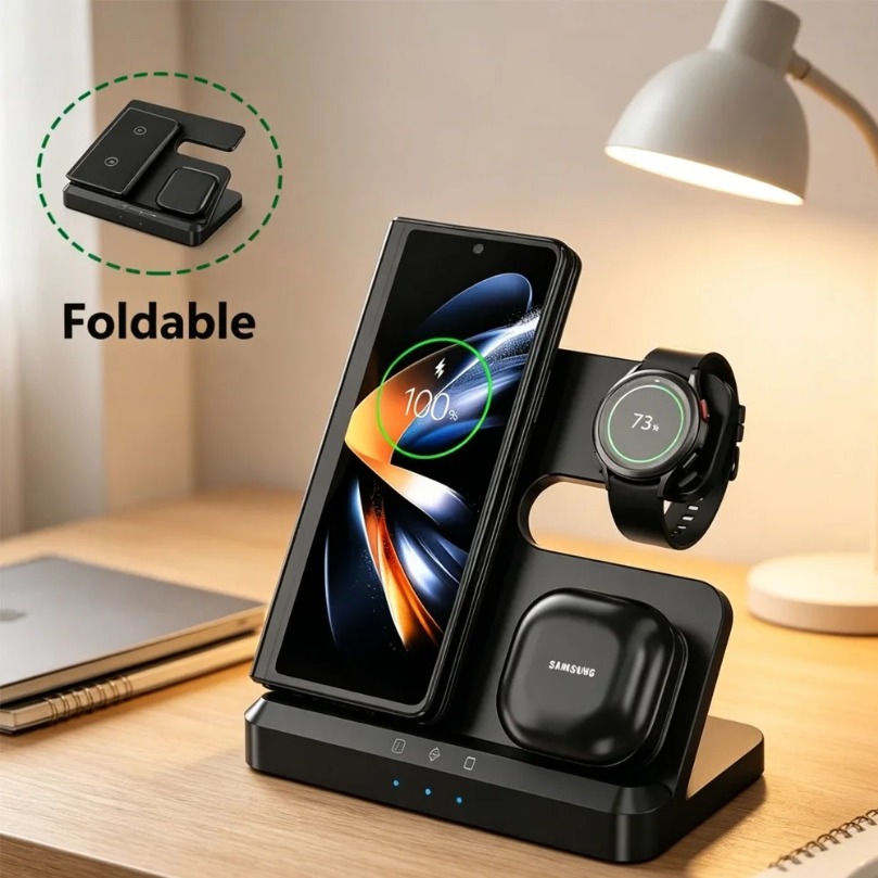 Wireless Charger Watch - Беспроводное зарядное устройство 3-в-1 для быстрой