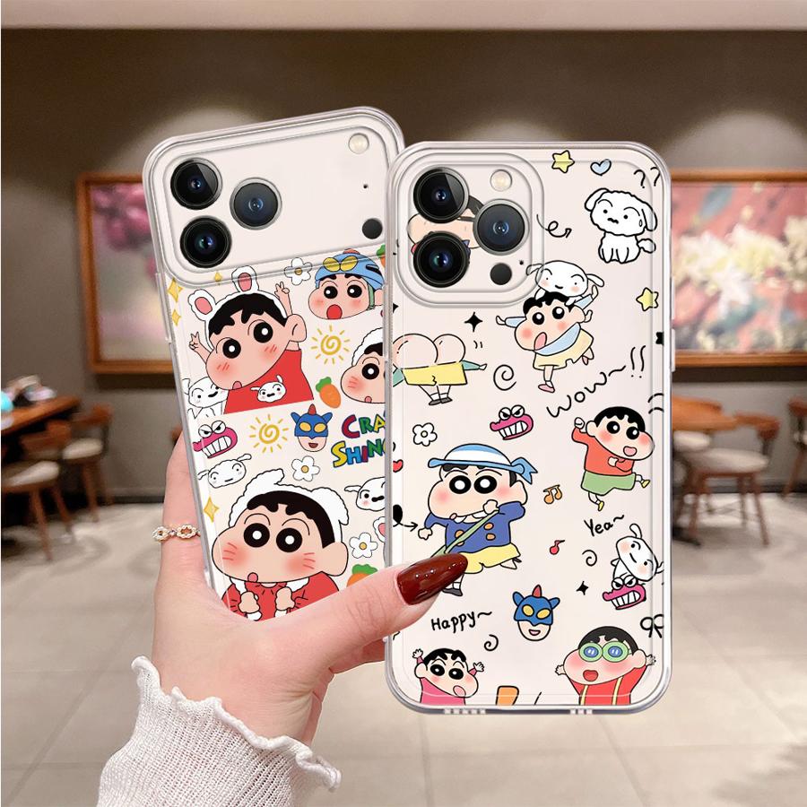 Apple Iphone 15 Pro Max - Мягкий чехол для телефона Cra-yons Shin-chans