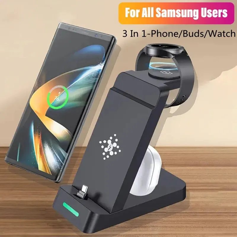 Wireless Charger Watch - Зарядная Станция 3 в 1 для