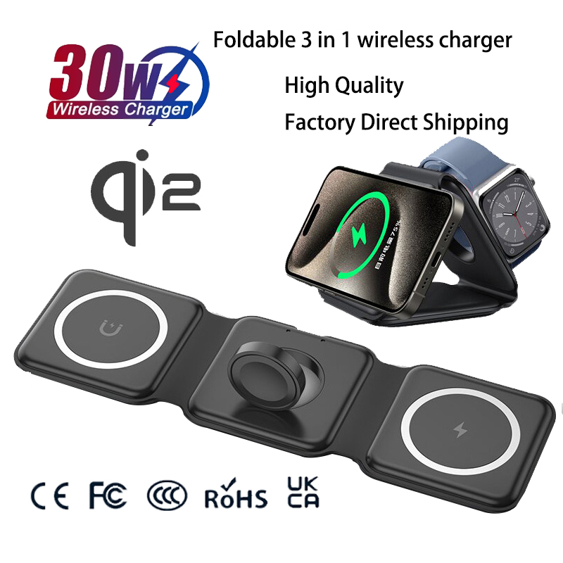 Wireless Charger Watch - Универсальная магнитная складная зарядная станция Qi2