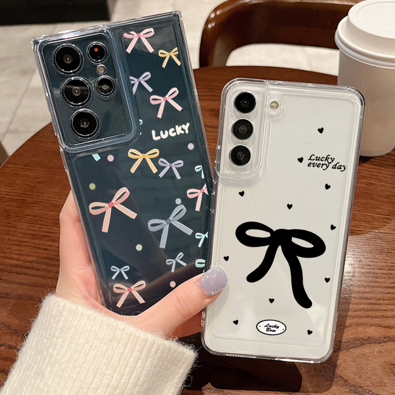 Прозрачный чехол с бантом для  – обзор и цена Samsung Galaxy A55