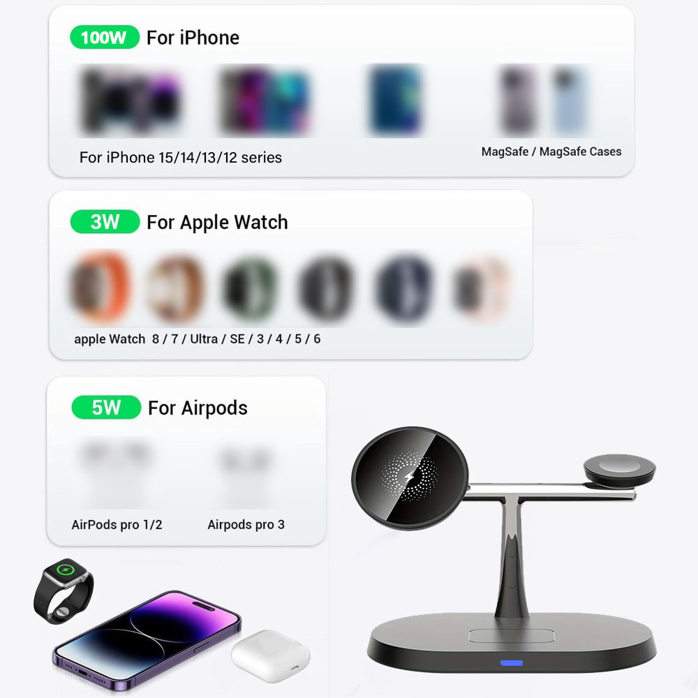 Магнитная беспроводная зарядна – обзор и цена Wireless Charger Watch