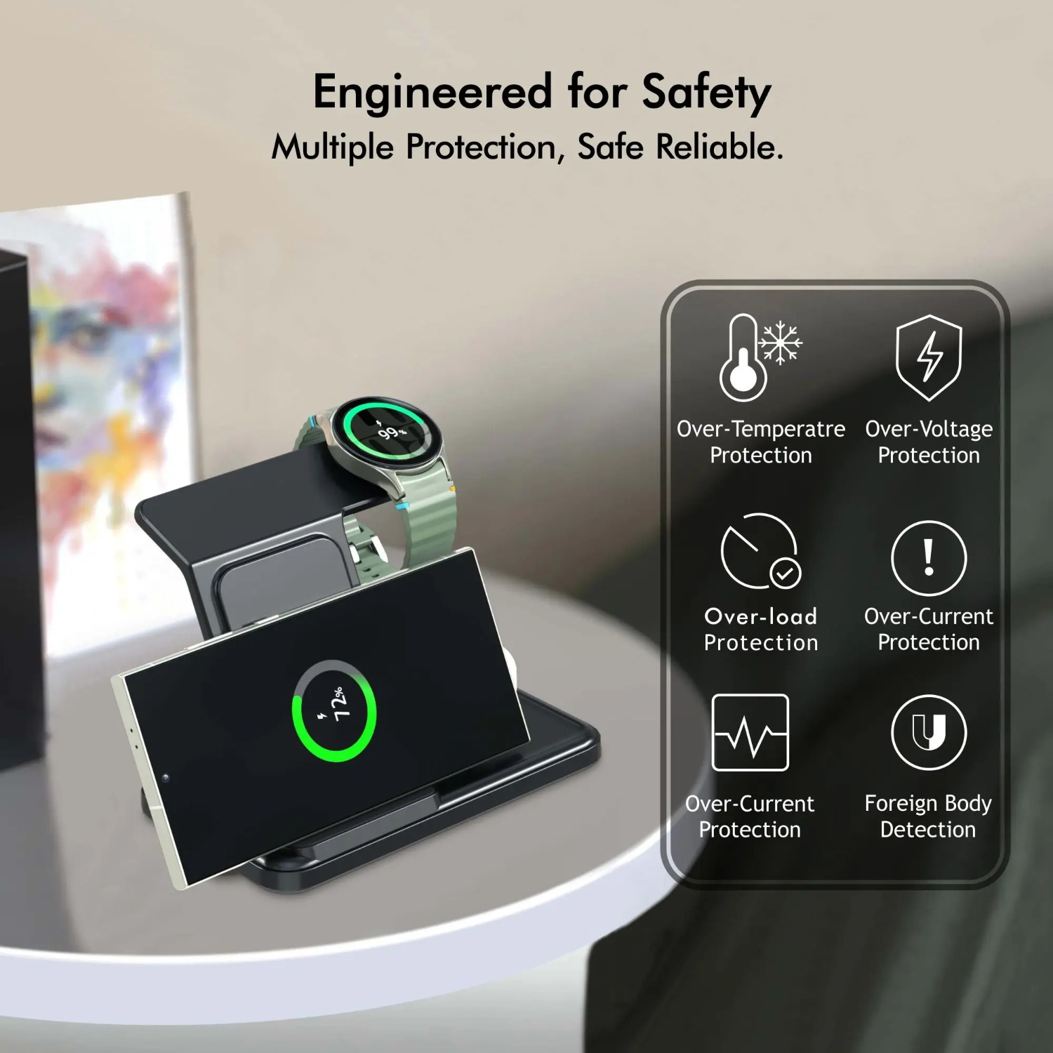 Настольная беспроводная зарядн – обзор и цена Wireless Charger Watch