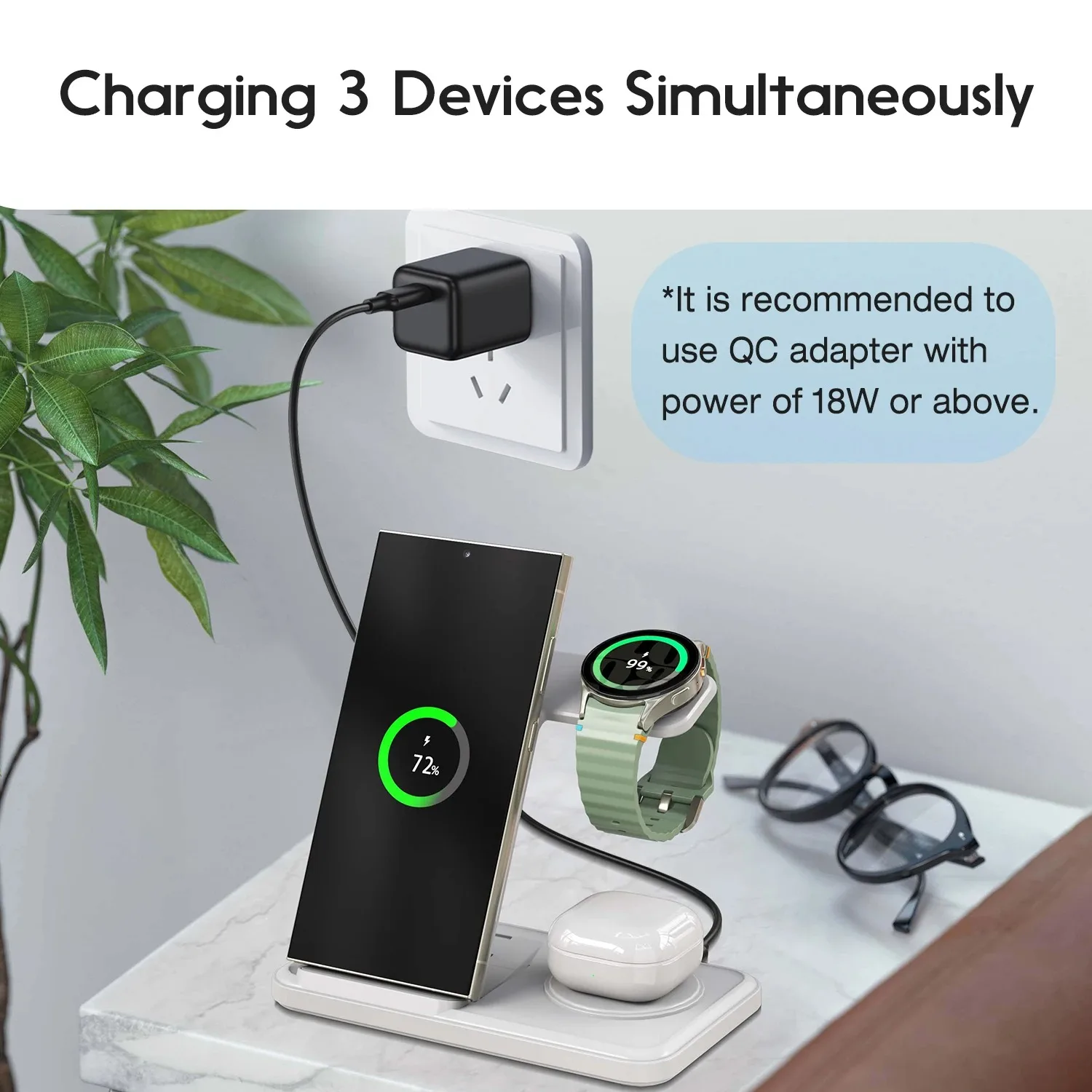 Настольная беспроводная зарядн – обзор и цена Wireless Charger Watch