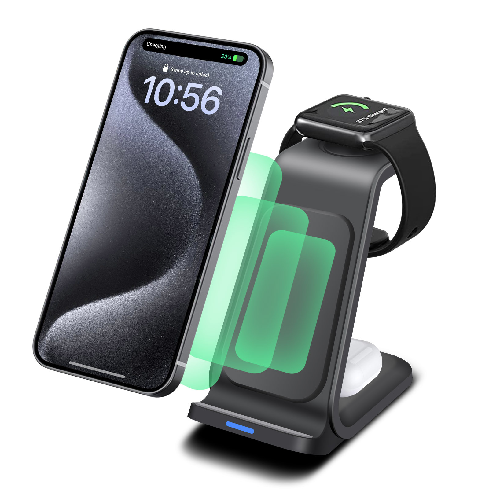 Зарядная станция 3 в 1, беспро – обзор и цена Smartwatch X