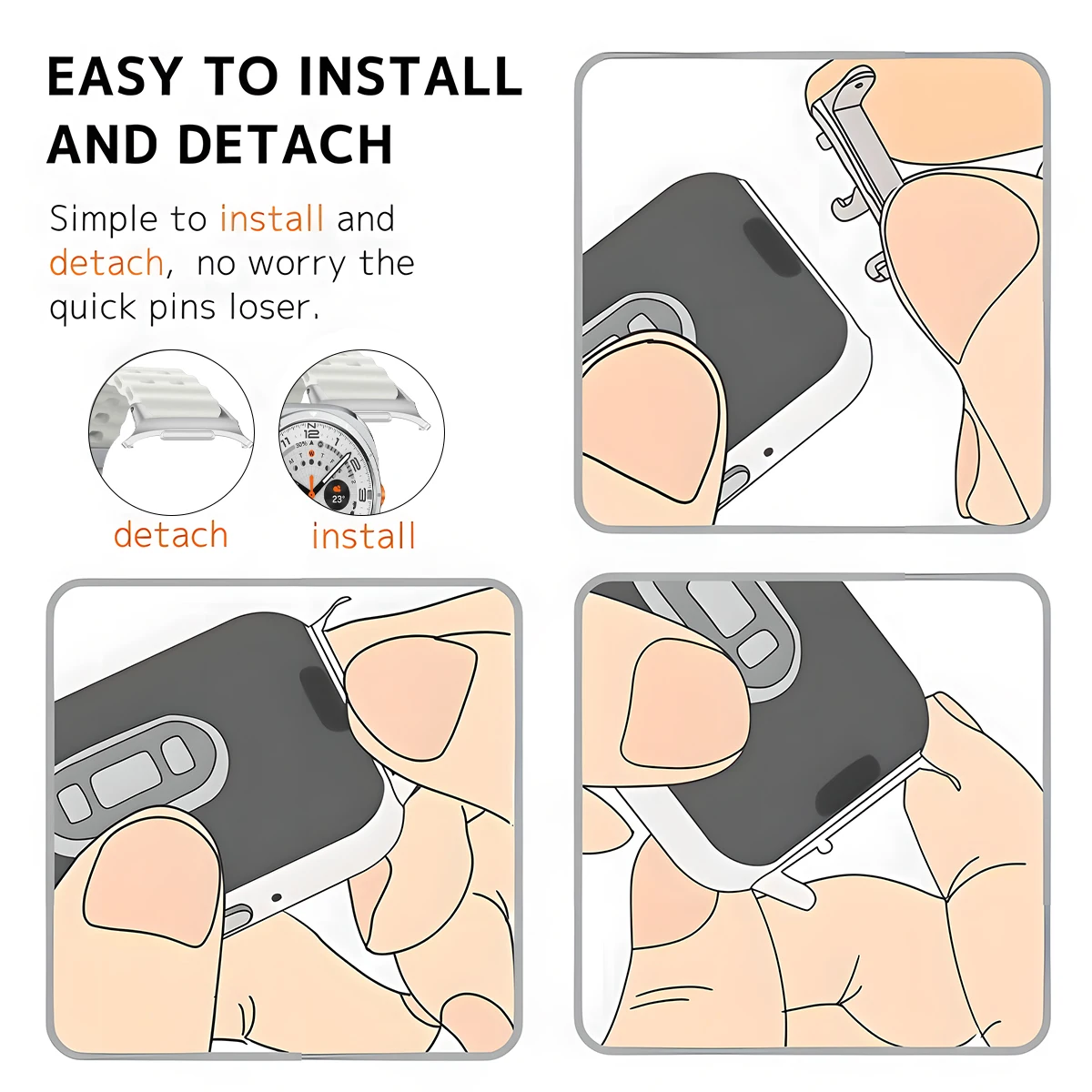 Пара адаптеров для Samsung Gal – обзор и цена Watch Band Connector