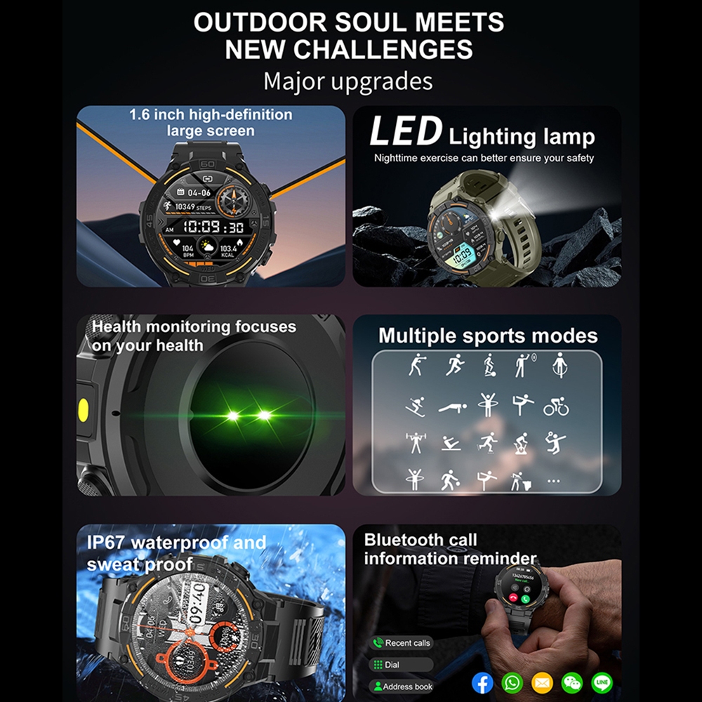 Уличные военные прочные умные  – обзор и цена Smartwatch X2