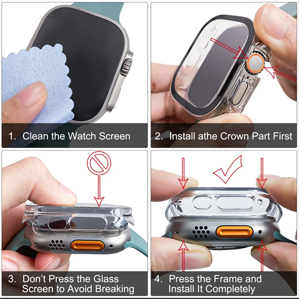 Стекло + чехол для Apple Watch – обзор и цена Smartwatch Band Accessories